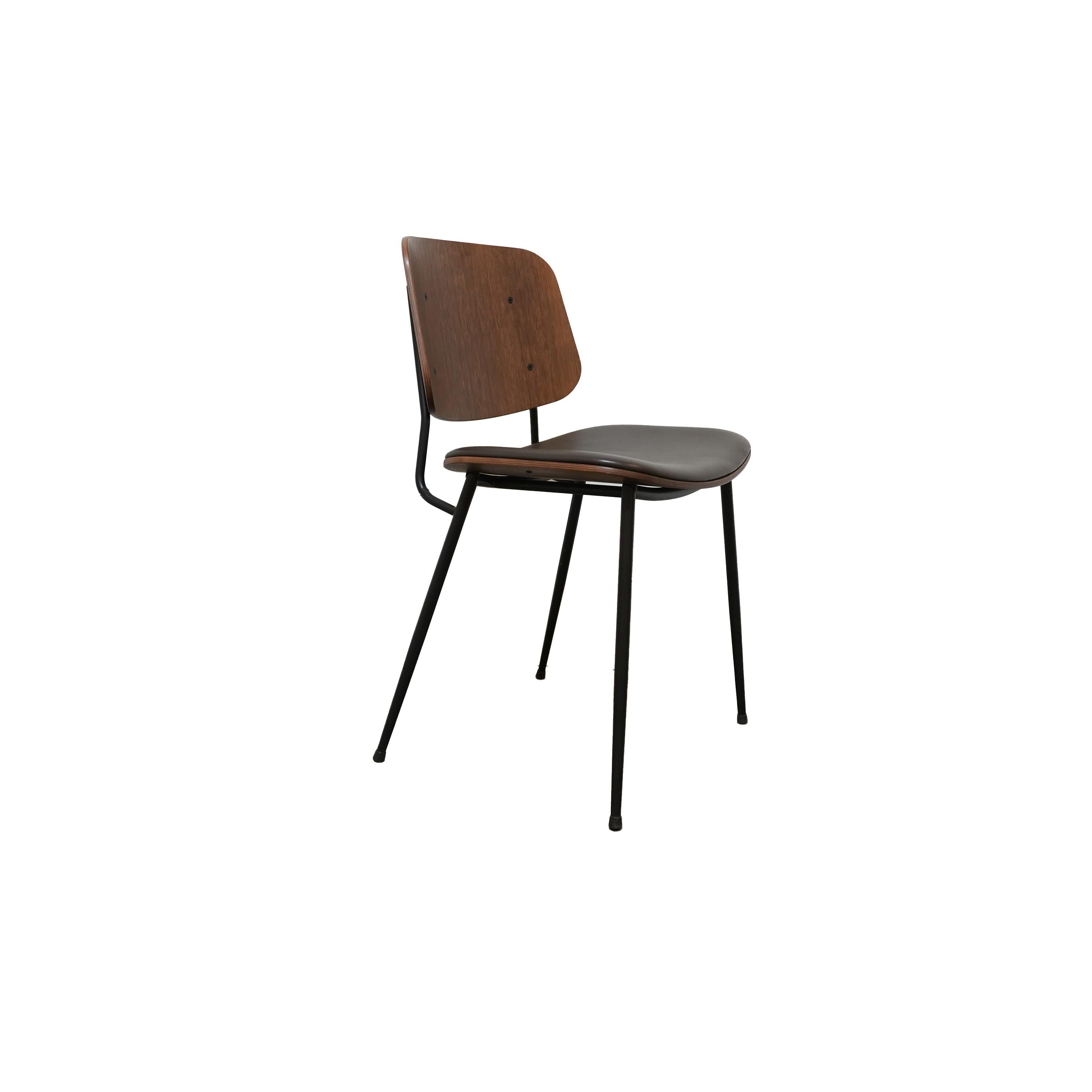 Mid-Century moderno Søborg Metal Base Seat Upholstered by Fredericia Model 3061 in vendita
