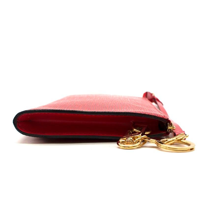 Red Louis Vuitton Epi Leather Shoulder Bag For Sale