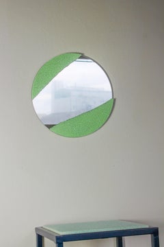 SC, Small Circle, Ceramic Foam Hanging Mirror by Jordan Keaney