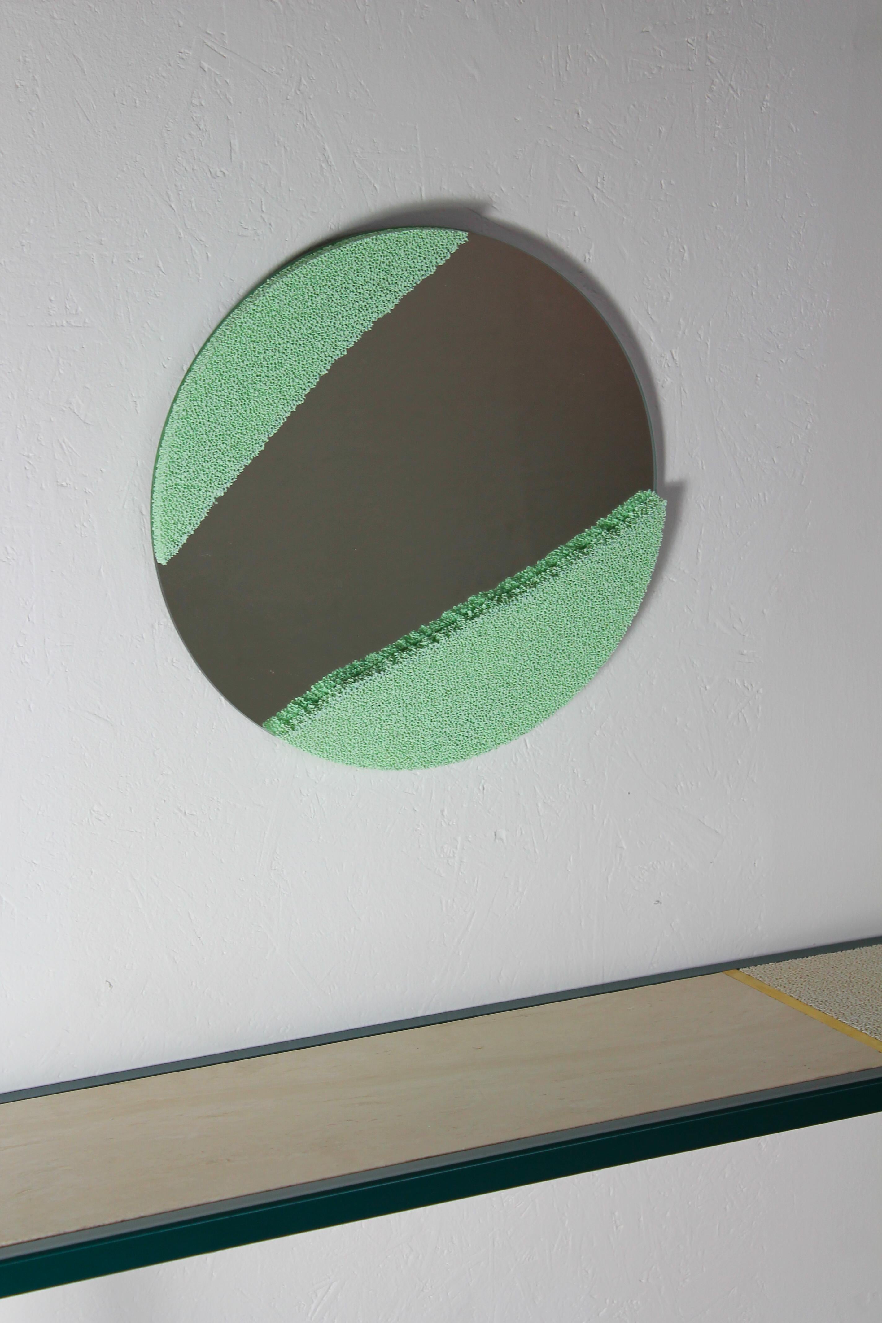 SC, Small Circle, Ceramic Foam Hanging Mirror by Jordan Keaney In New Condition For Sale In London, GB