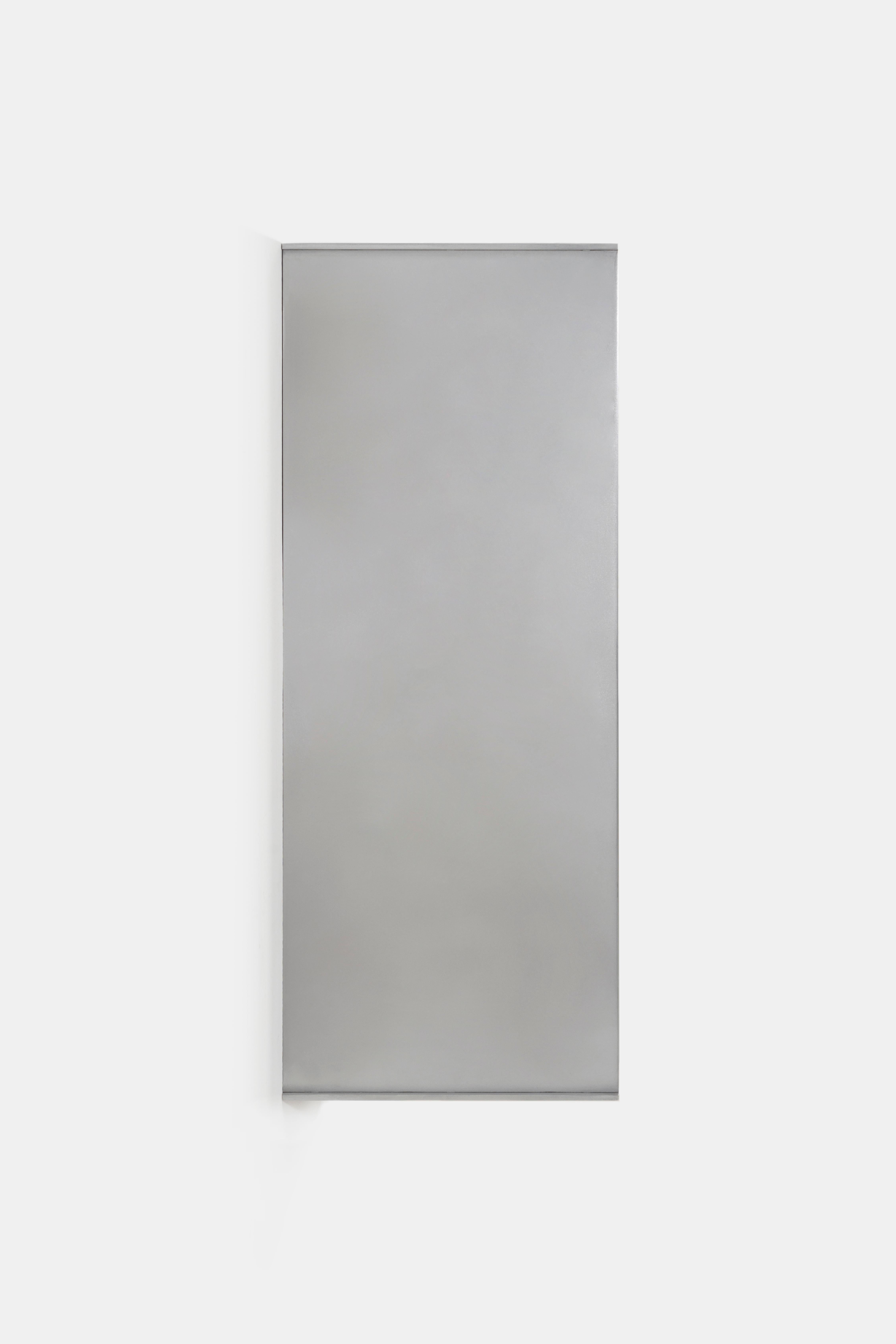 SC Wall-Mounted Cabinet by Jonathan Nesci in Cut, Machined and Waxed Aluminum For Sale 1