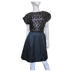 Scaasi Boutique Corpiño de lentejuelas y red