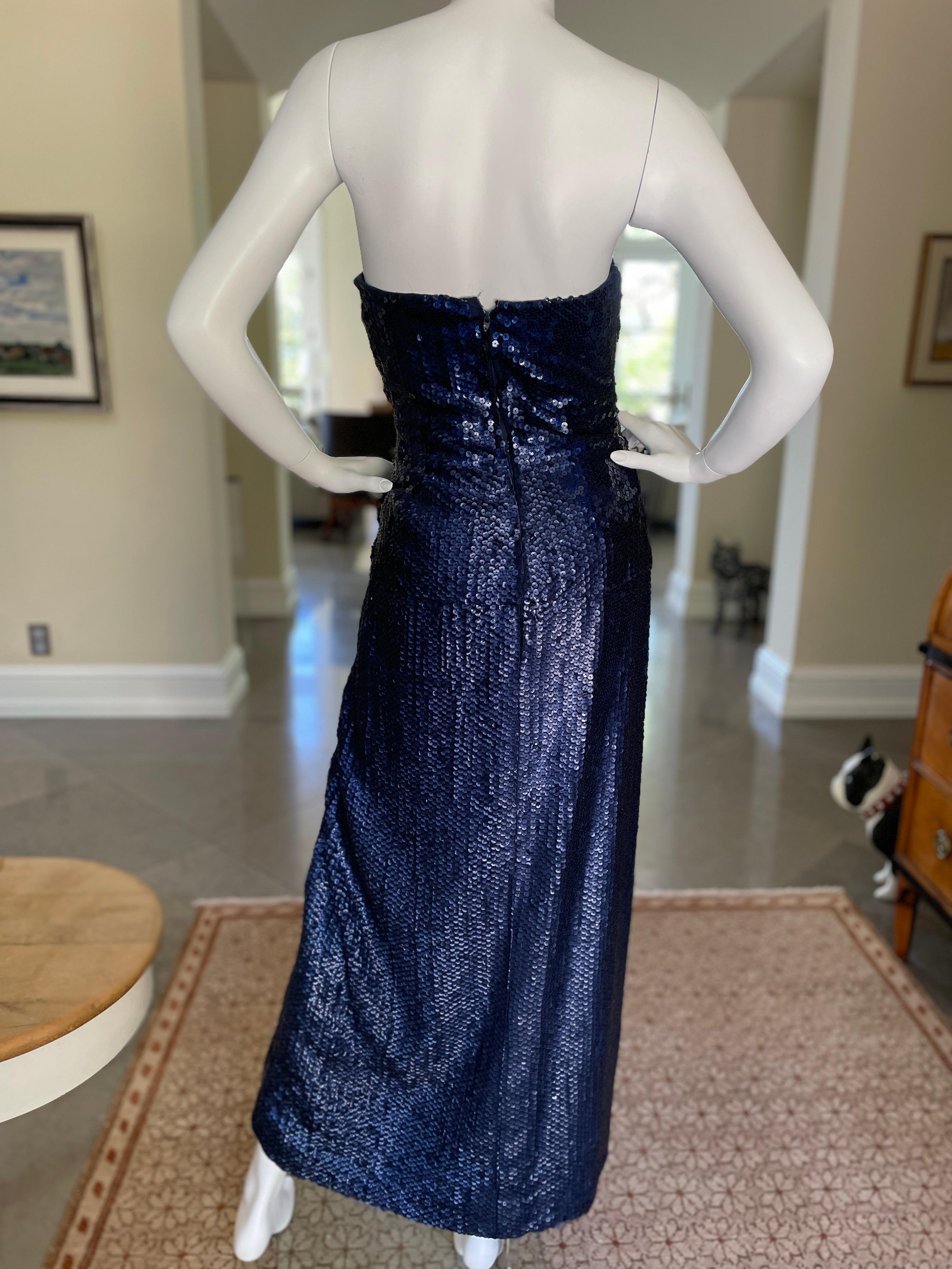 Scaasi Strapless Sequin Cocktail Dress for Neiman Marcus  For Sale 1