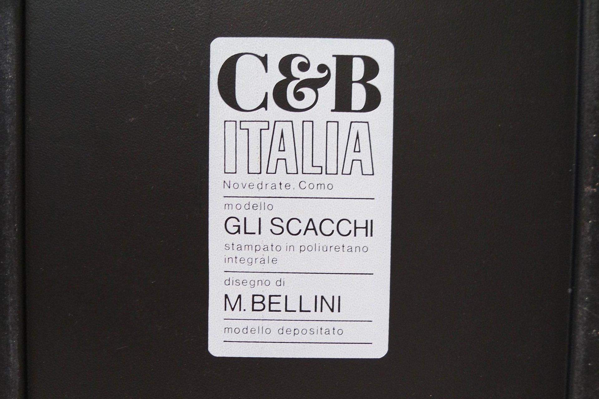 Plastic Scacchi by Mario Bellini from C&B Set of Six Elements of Sofa Tables