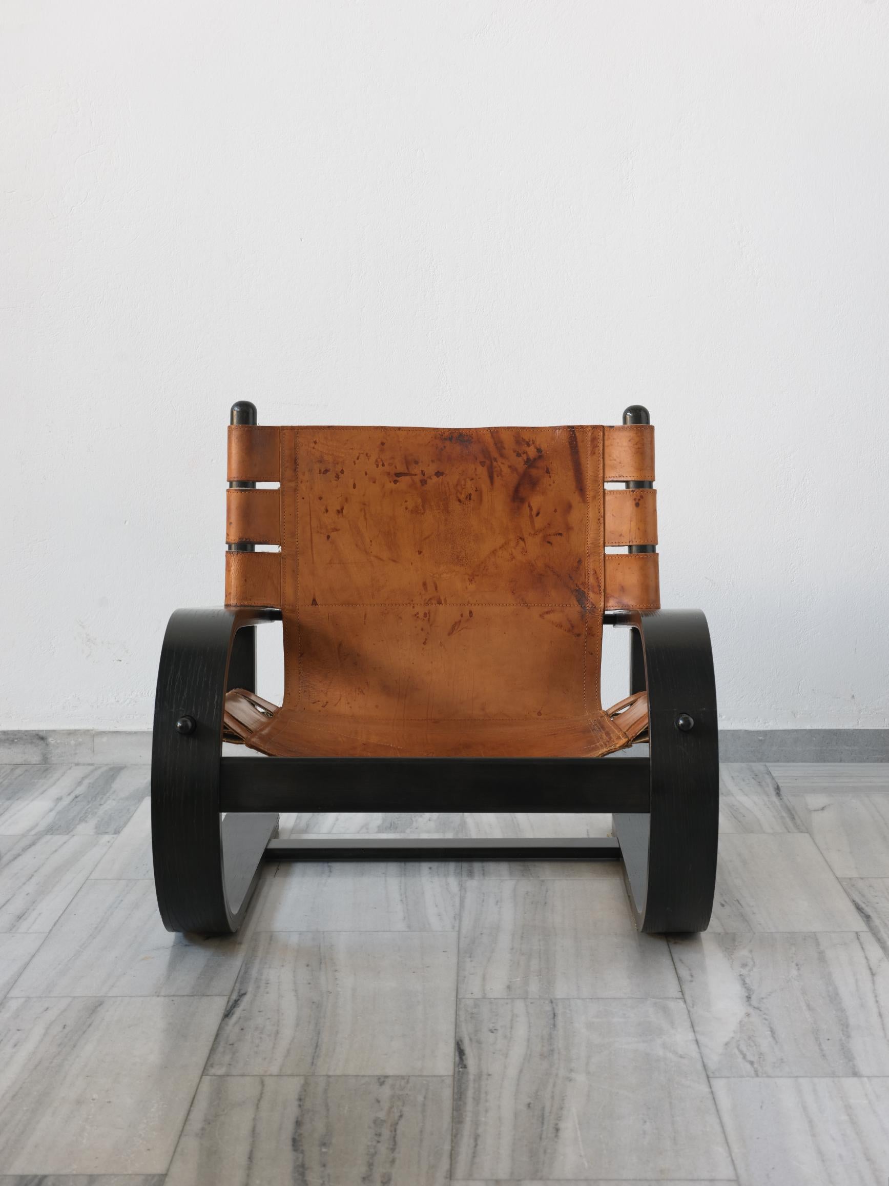 Mid-Century moderno Sedia lounge Scacciapensieri di De pas, D'Urbino Lomazzi per Poltronova in vendita