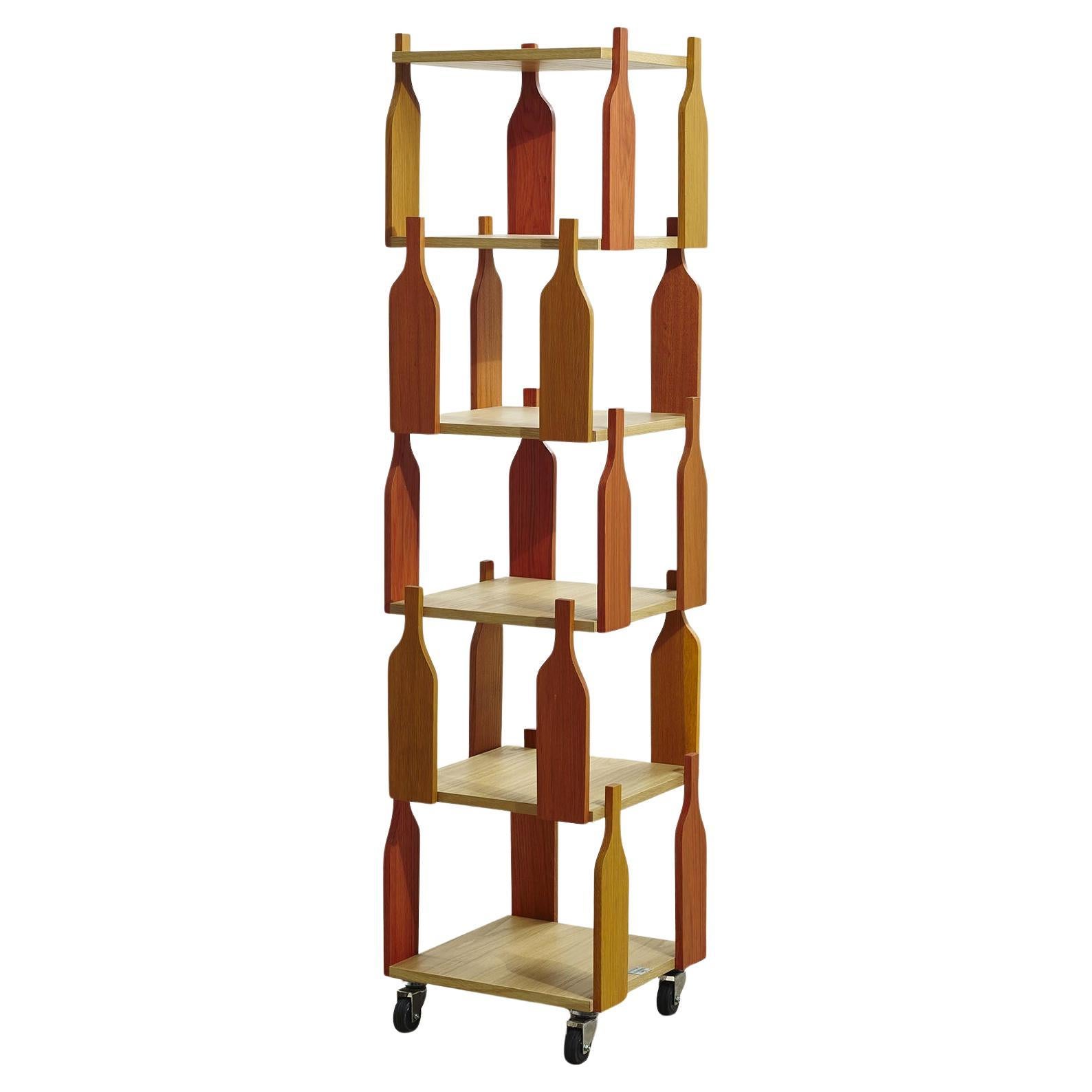 Wooden Roses Shelving #3 by H.J.Weinand for Memphis Milano For Sale