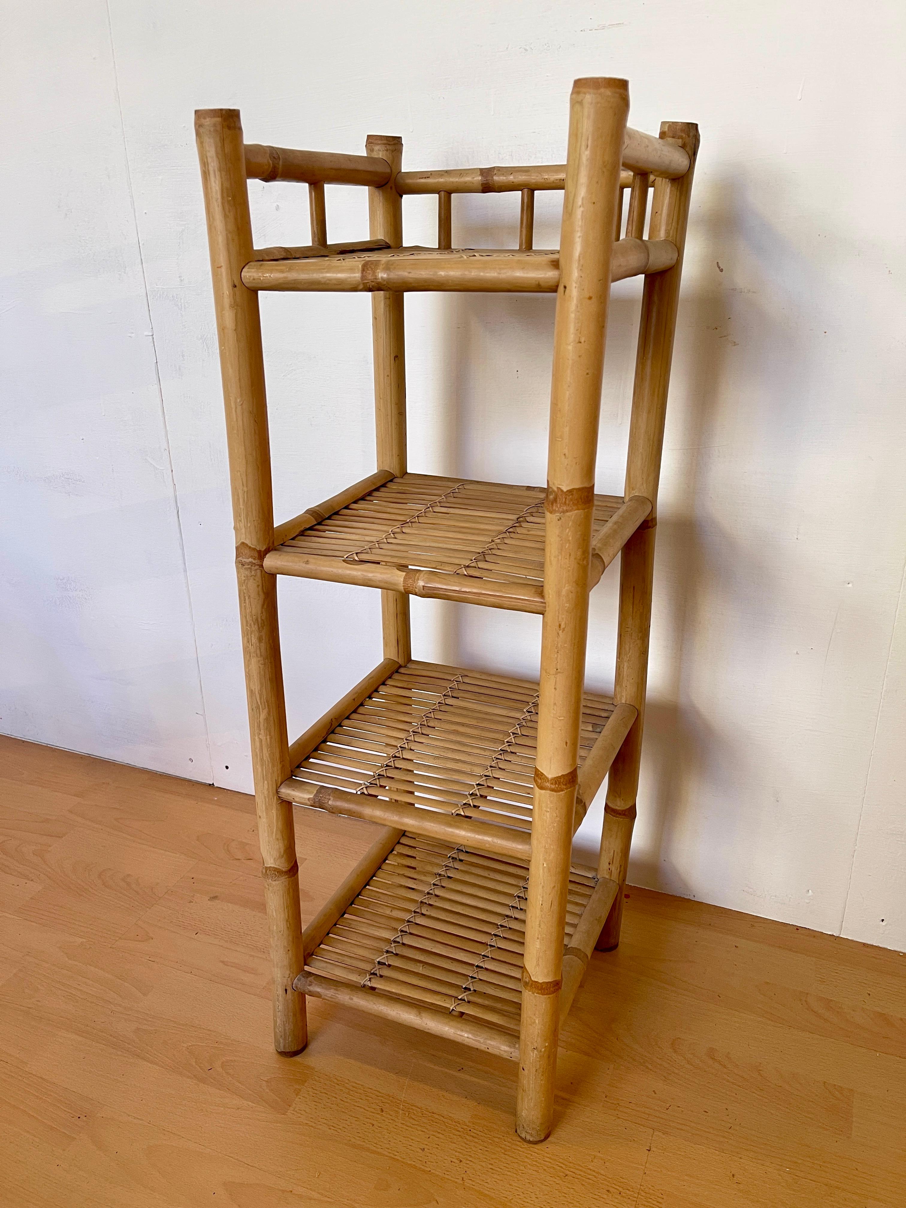 Italian Scaffale in bambu design bonachina anni '90 in vendita