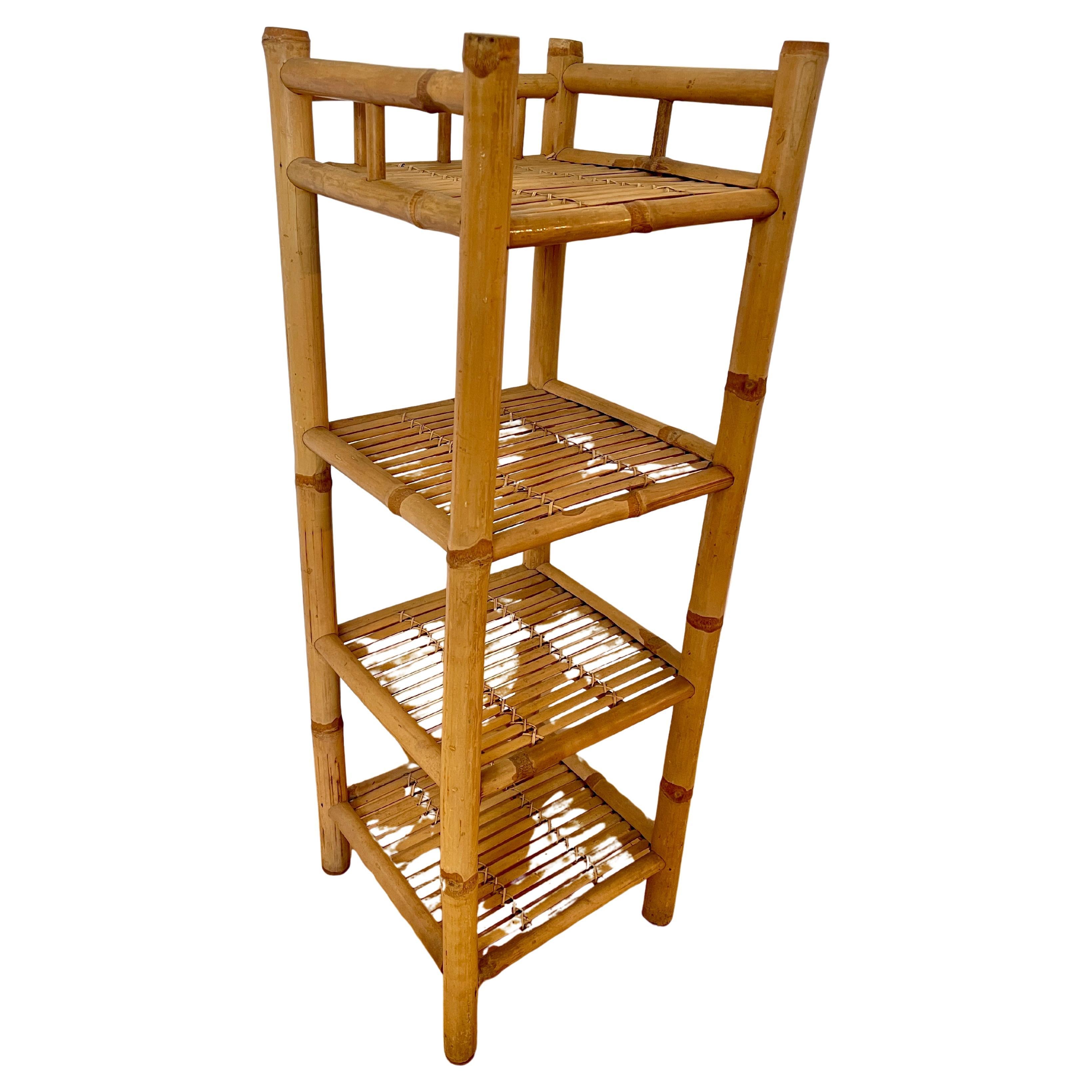 Scaffale in bambu design bonachina anni '90 in vendita