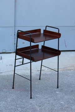 Bibliothèque en bois et métal Italie Milieu du siècle Carlo Ratti 1950