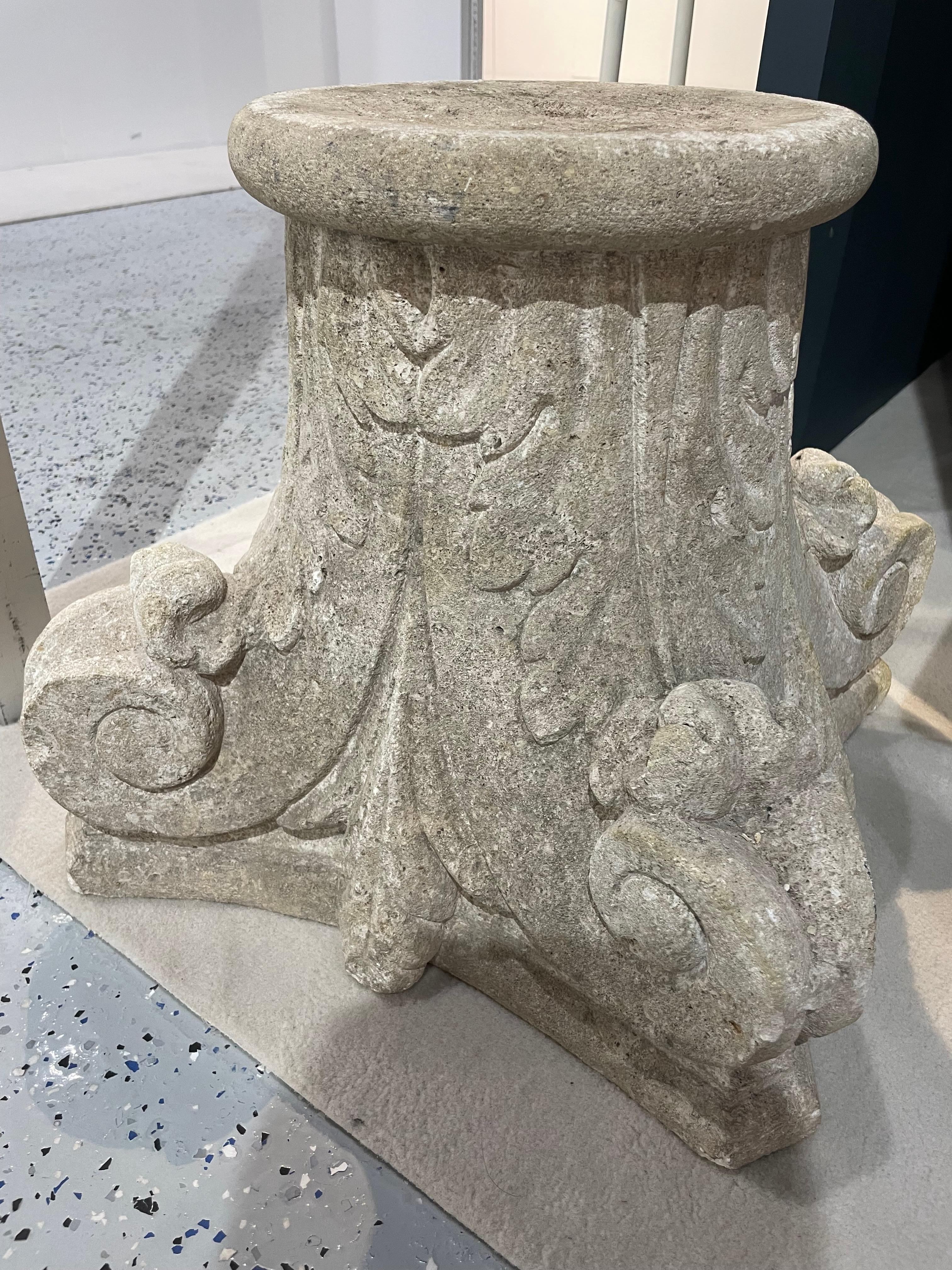 Scagiolia Table and Antique Sculptures Stones Piedestal For Sale 3