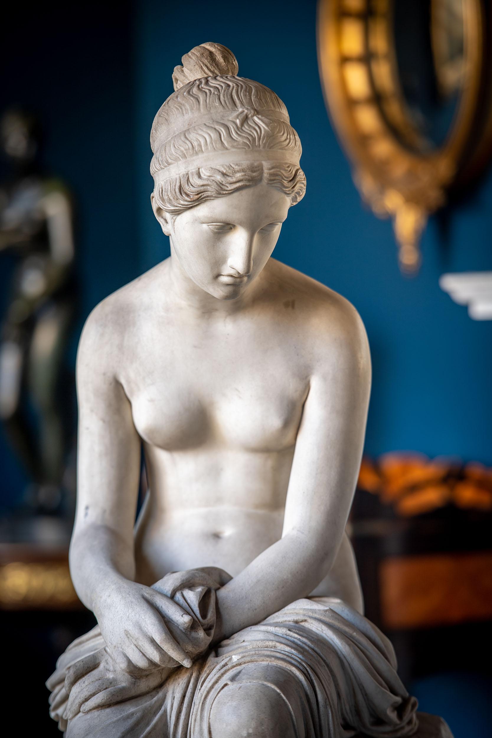 Scagliola Figure of Psyche Abandoned Attributed to Pietro Tenerani For Sale 2