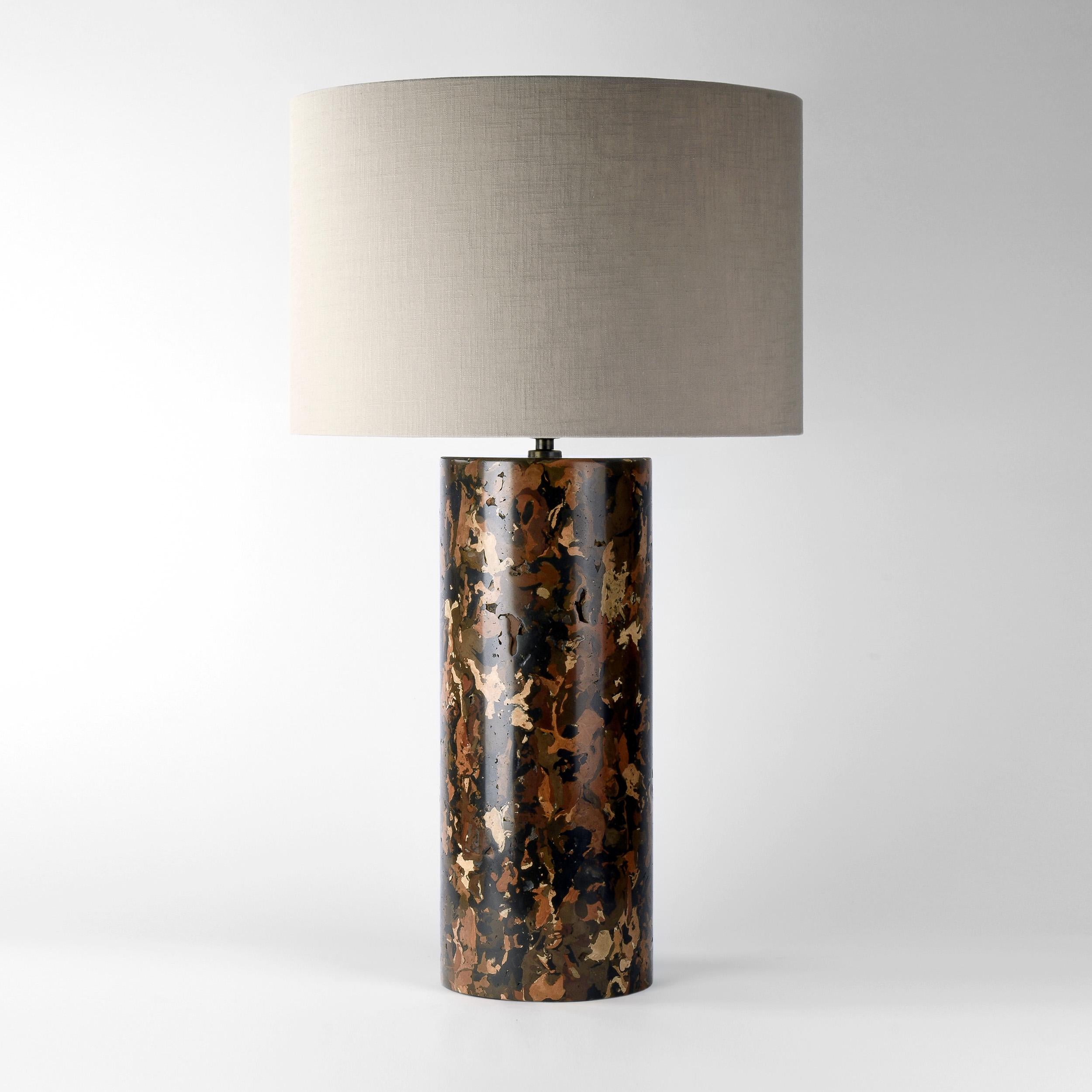 Cast Scagliola Table Lamp For Sale