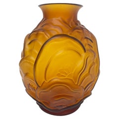 Scailmont Art Deco Glass Vase, Belgium, circa 1930