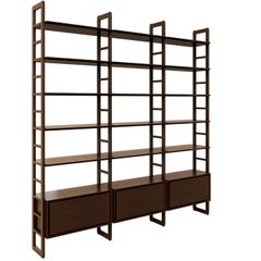 Scala Cherry Wood Adjustable Shelf Bookcase