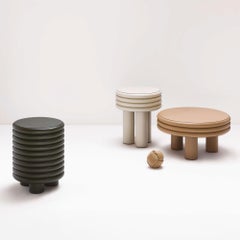 Scala Large Low Leather Coffee Table by Stephane Parmentier x Giobagnara