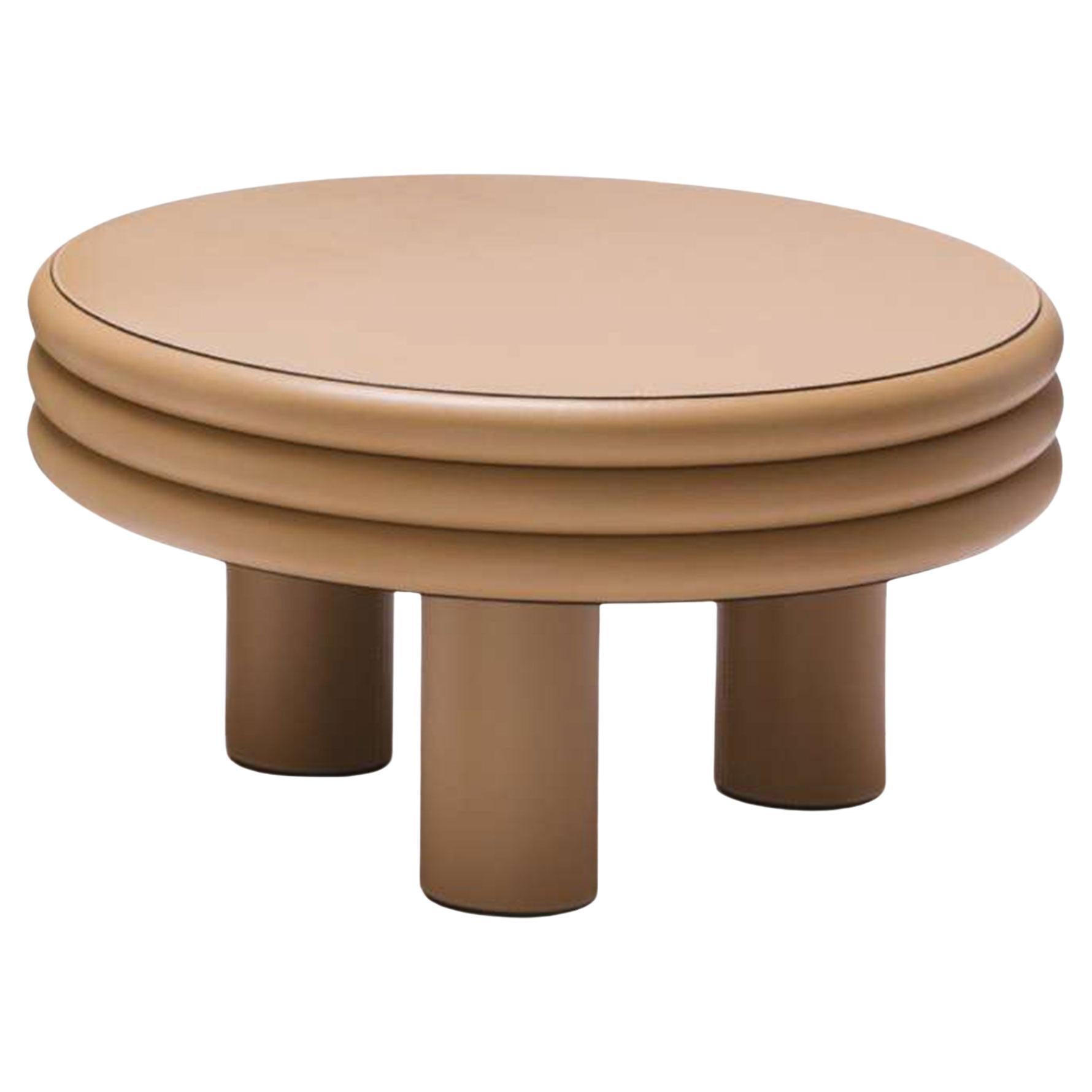 Scala Large Low Leather Coffee Table by Stephane Parmentier x Giobagnara