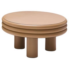 Großer, niedriger Scala-Couchtisch aus Leder von Stephane Parmentier x Giobagnara
