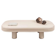 Scala Leather Rectangular Coffee Table by Stephane Parmentier x Giobagnara