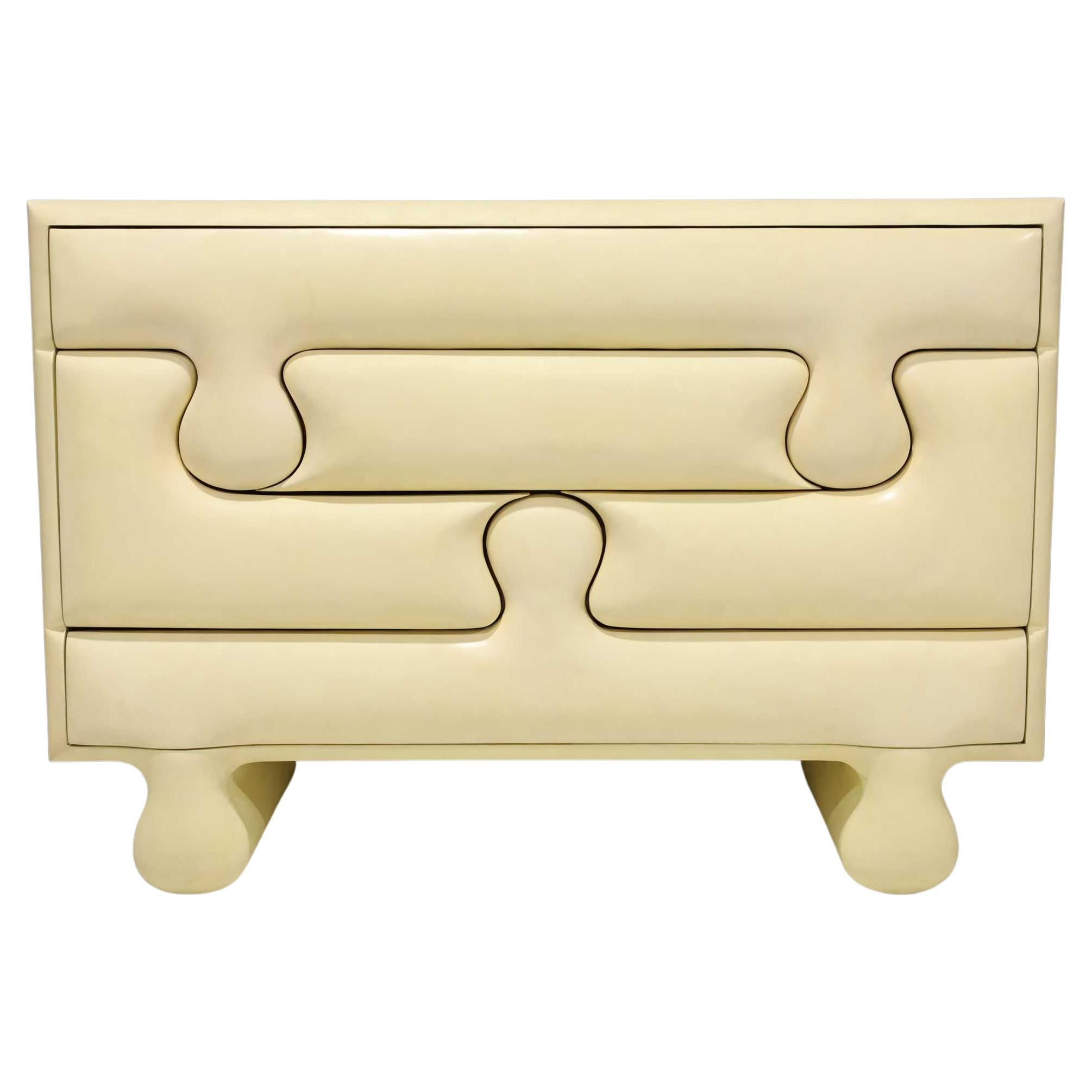 Scala Luxury Commode puzzle en peau de chèvre