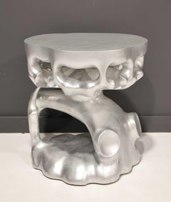 Tavolino a baule Scala Luxury Silver Leaf Truffle