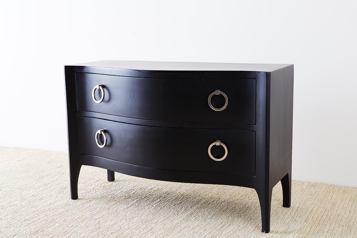Modern Scala Luxury Trapu Lacquered Bow Front Chest