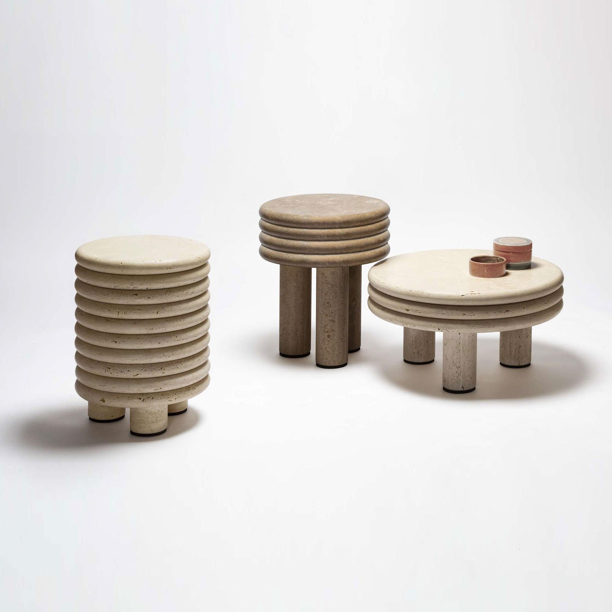 Moderne Table basse/tabouret haut Scala de Stephane Parmentier x Giobagnara en vente