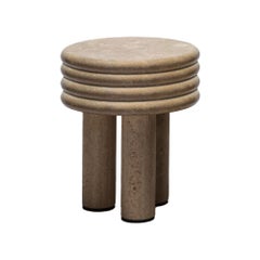 Scala Small Marble Coffee Table / High Stool by Stephane Parmentier x Giobagnara