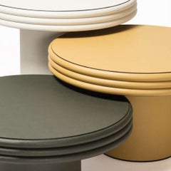 Scala Small Round Coffee Table with One Leg by Stephane Parmentier x Giobagnara