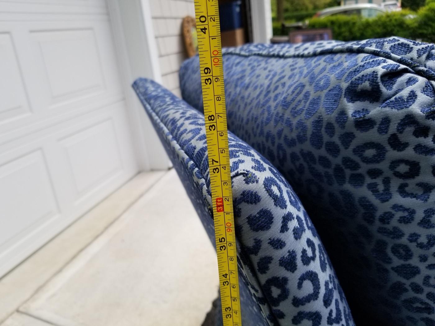 blue animal print chair