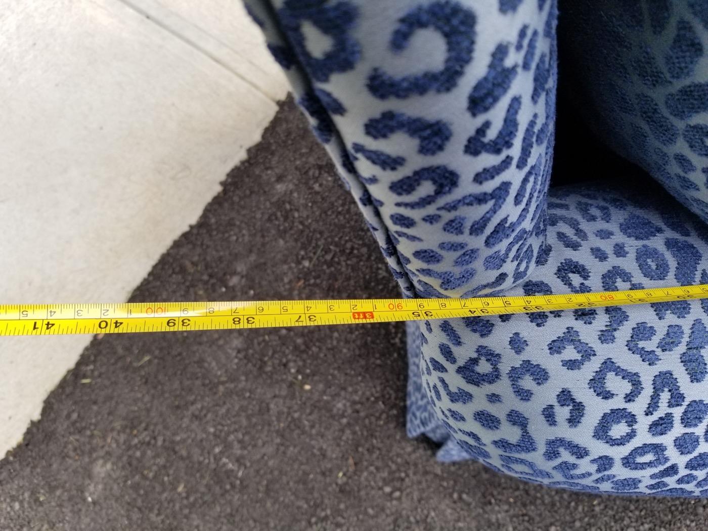 blue leopard chair