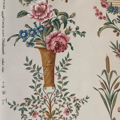 Scalamandre Hand-Printed Irish Historical Society Dublin Panel Wallpaper, 1984