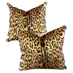 Scalamandré Leopard Pillows, Pair