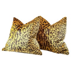 Scalamandre Leopard Velvet Pillows