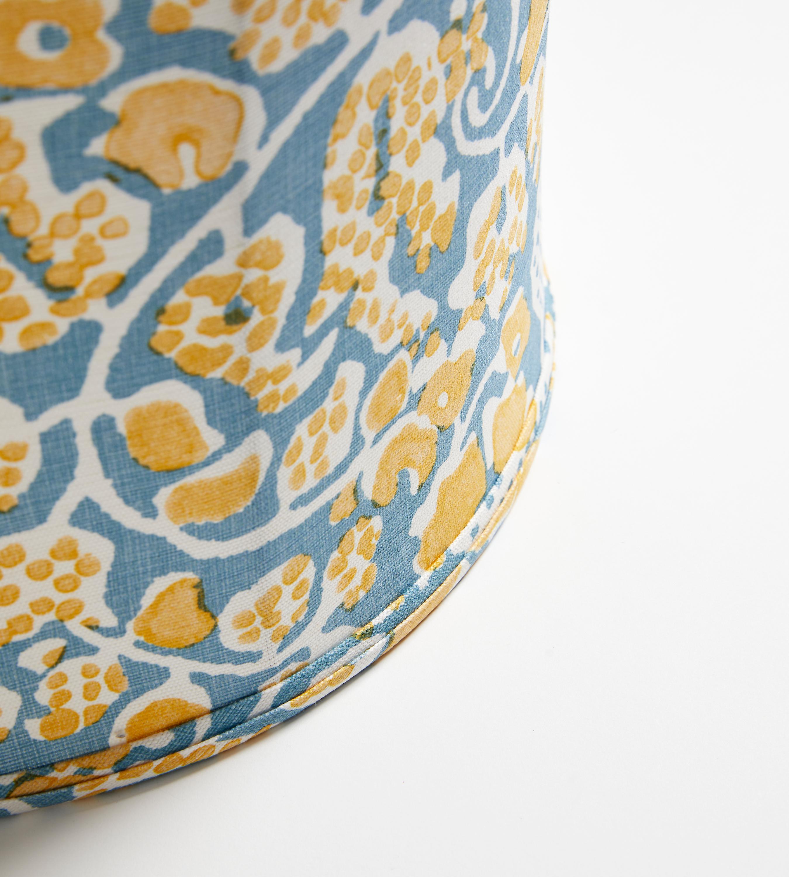 Contemporary Scalamandre Maiden Floral Drum Shade For Sale
