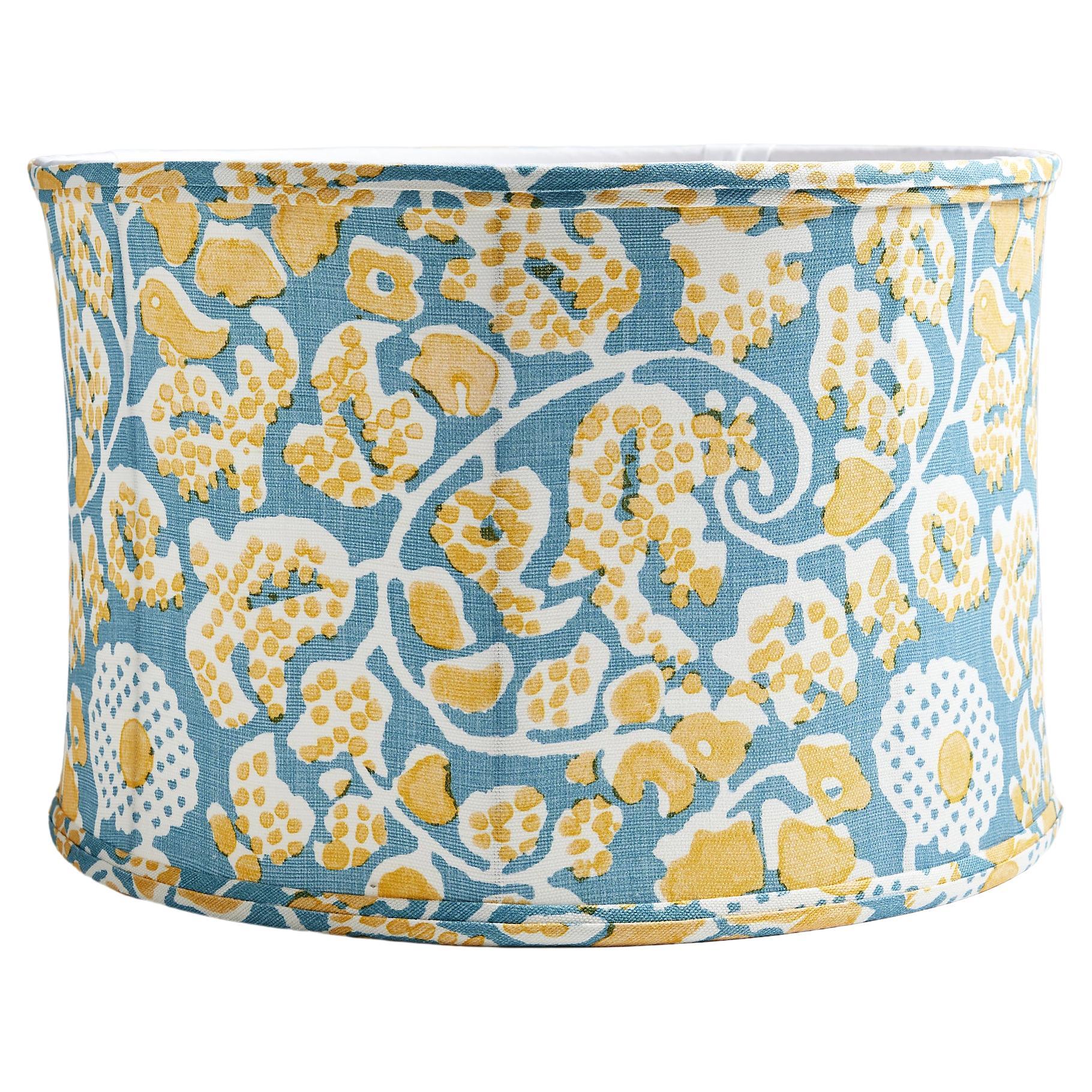 Scalamandre Maiden Floral Drum Shade For Sale