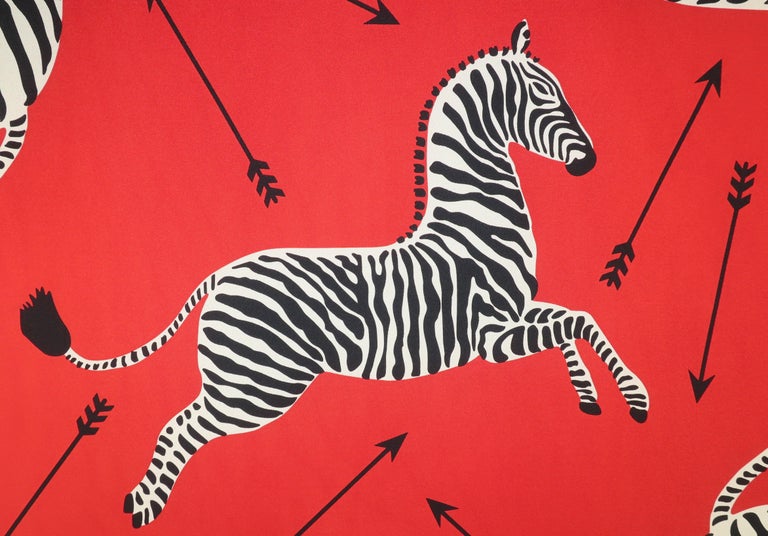 Scalamandre Red and Black Silk Zebra Scarf at 1stDibs red and black