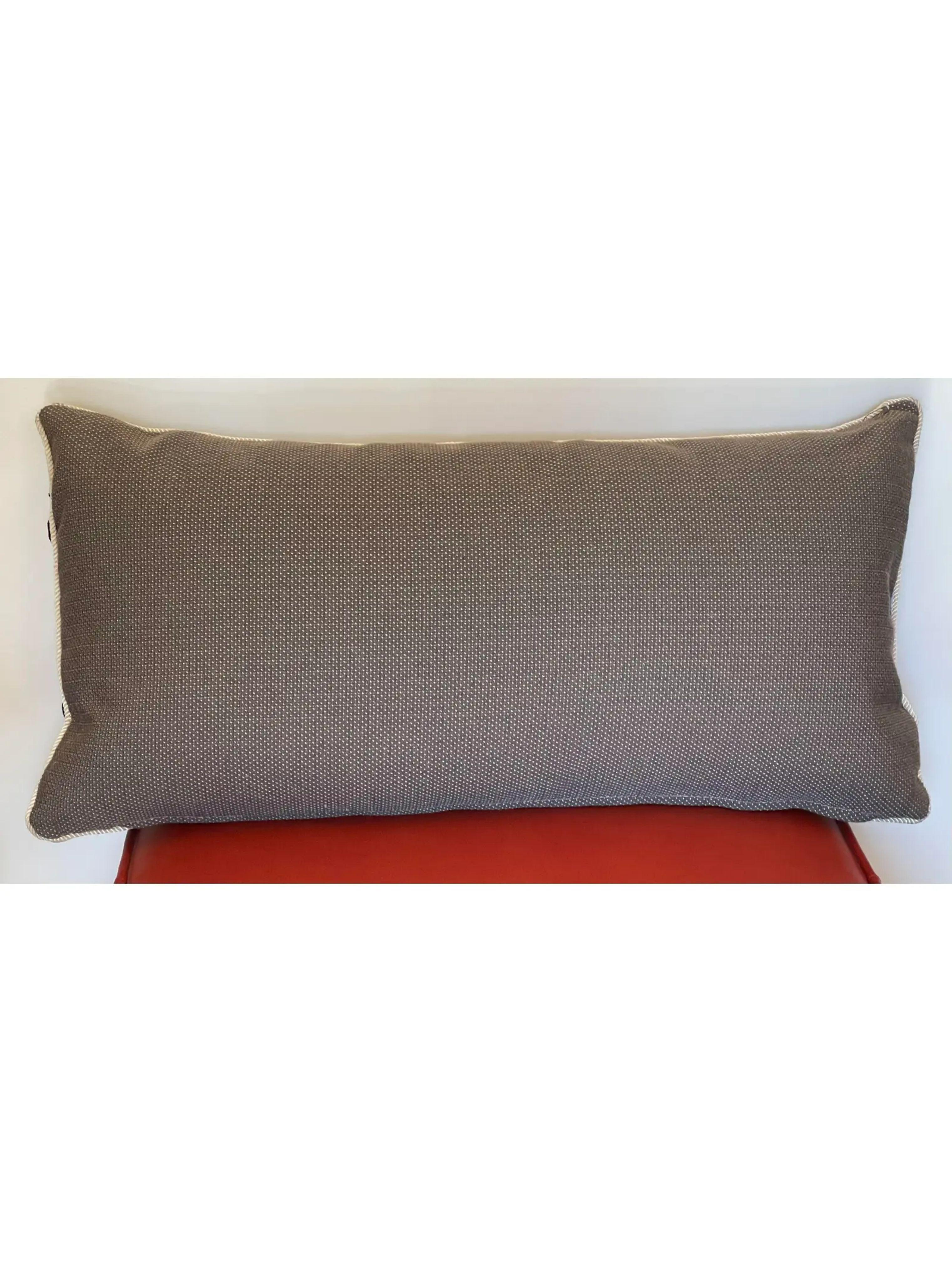 Modern Scalamandre Silk Cut Velvet Zebra Down Filled Designer Pillow, 2010s