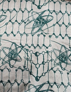 Tessuto di seta Scalamandre, "Energia atomica", Esposizione Universale del 1964