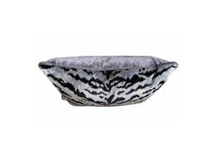 Scalamandre Silk Velvet Tigre Silver & Black Down Pillow