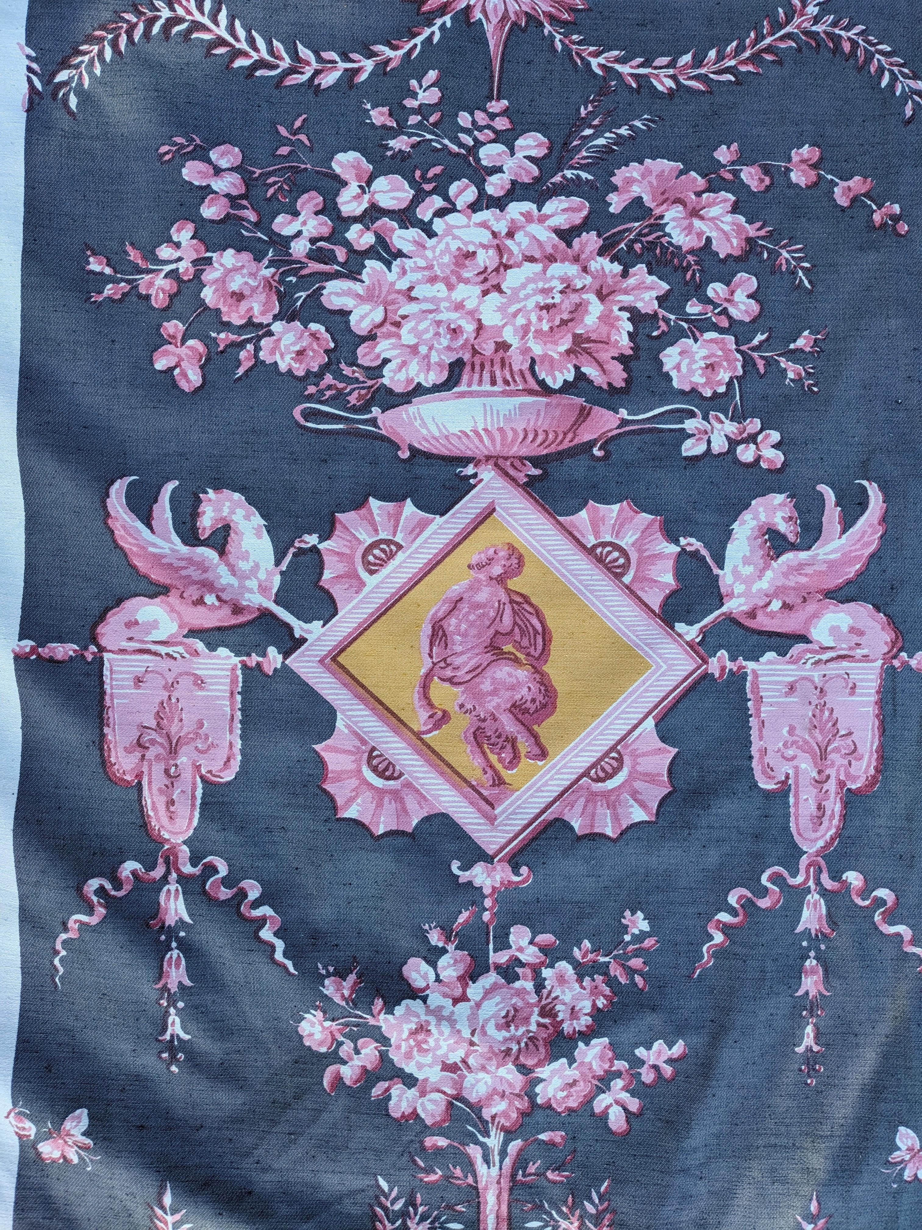 Mid-20th Century Scalamandre Silk Yardage, Adams Style Neoclassic Pattern