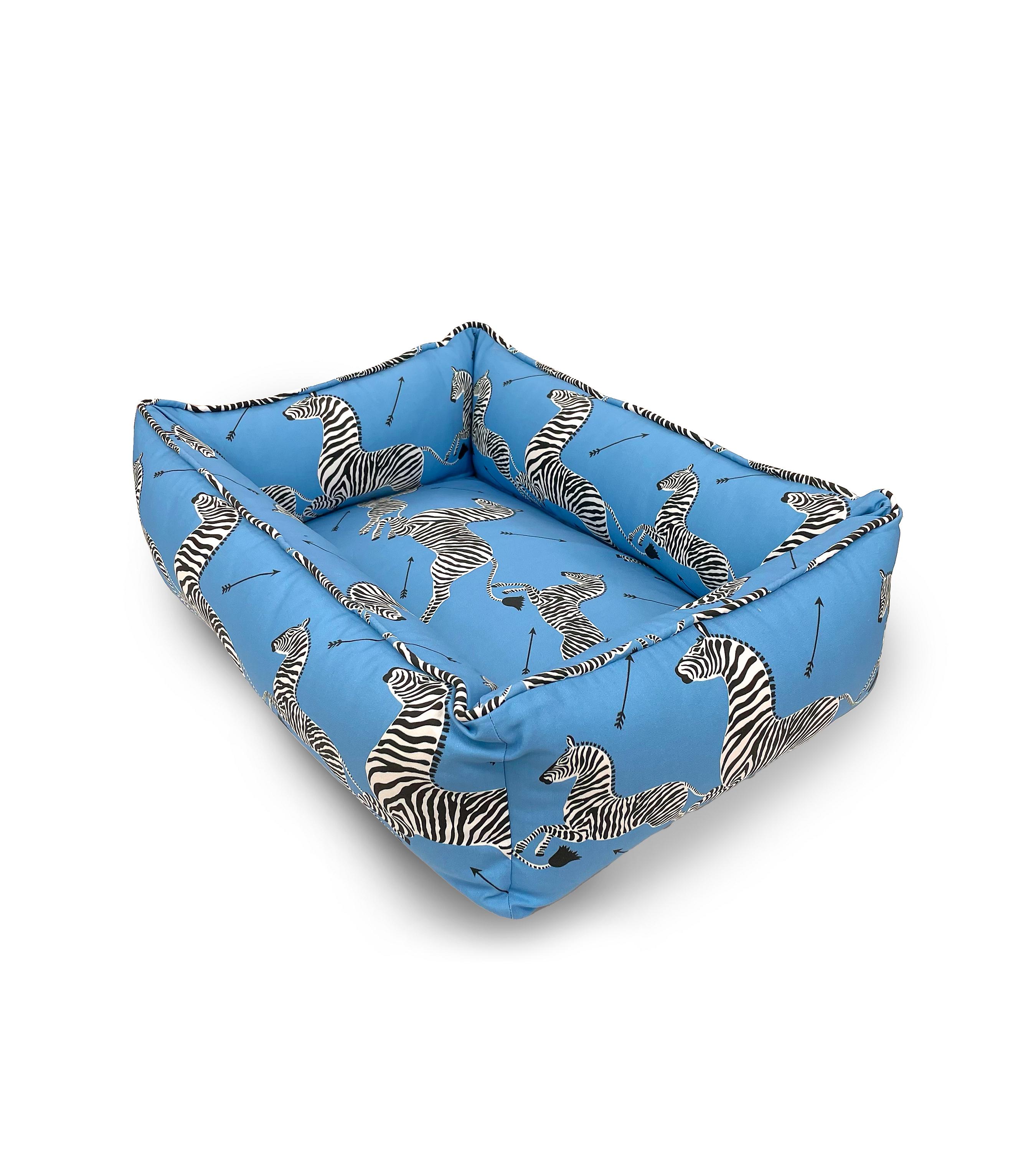 North American Scalamandre Zebras Dog Bed Small For Sale