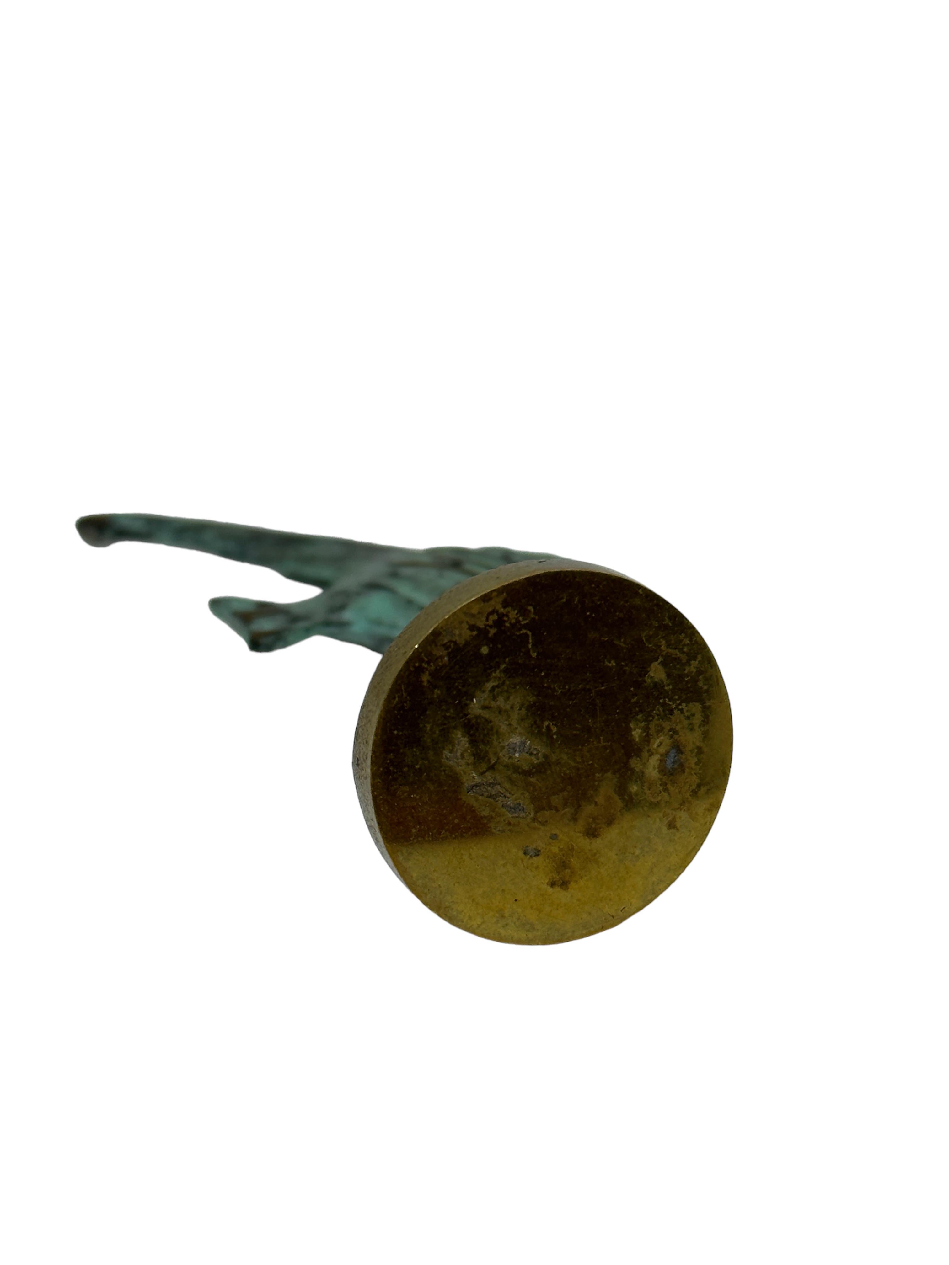 Milieu du XXe siècle Scalar Fish Miniature Bronze Figurine Bosse Style Era Mid-Century Modern Austria en vente