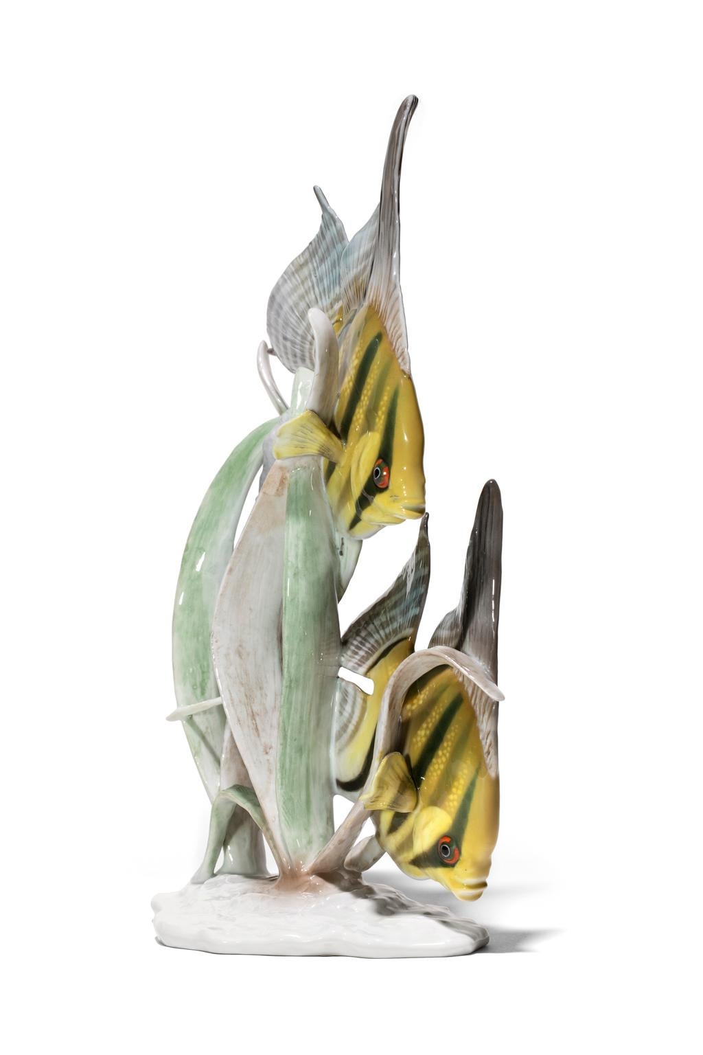 Figurine en porcelaine Rosenthal F. Heidenreich « SCALARE » - Poisson d'ange  Excellent état - En vente à Bloomfield Hills, MI