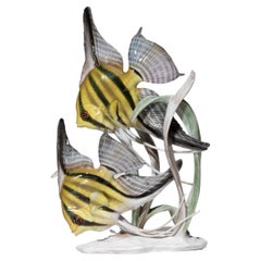 Vintage Rosenthal F. Heidenreich Porcelain Figurine "SCALARE" Angel Fish 