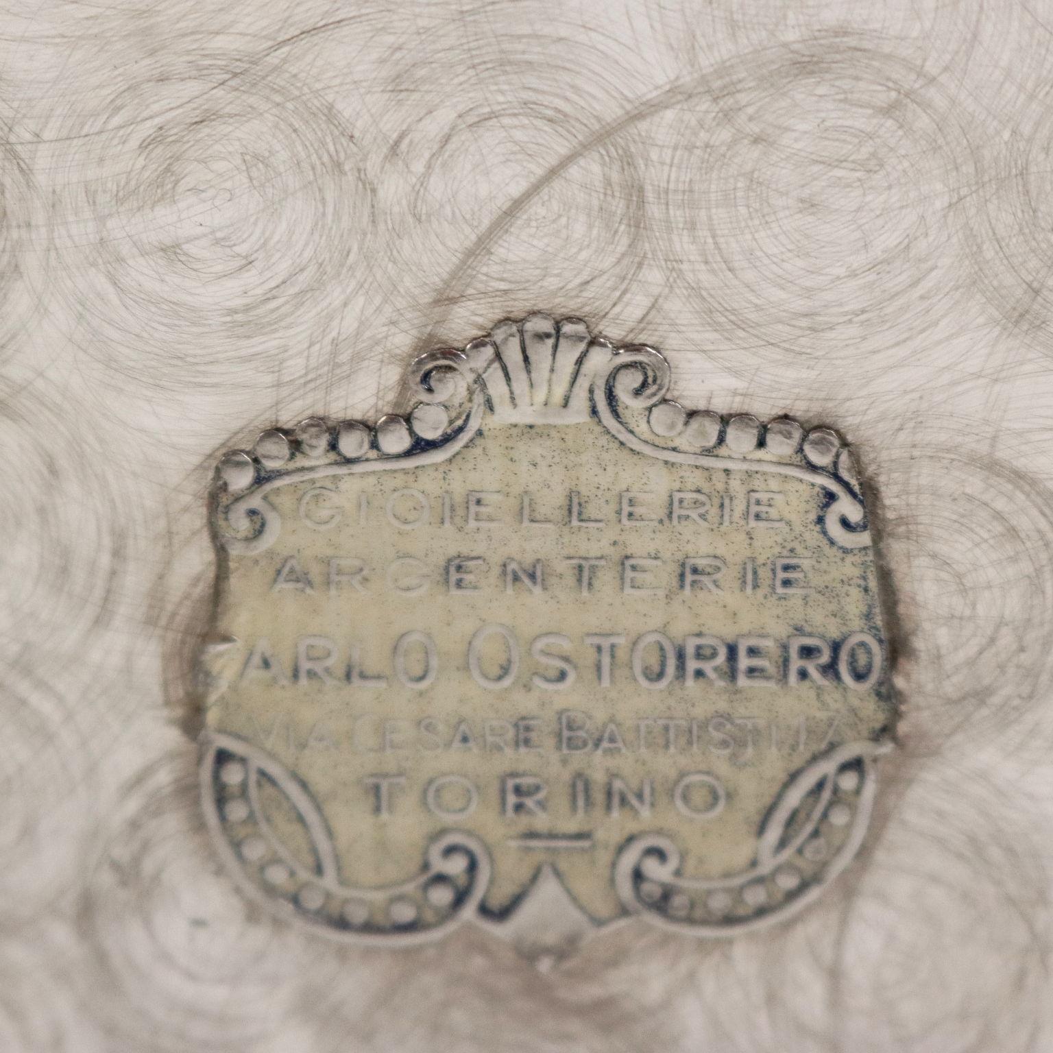Silberwärmer Messulam Manufaktur Mailand Mitte 20. Jahrhundert ca im Zustand „Gut“ im Angebot in Milano, IT