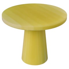 Scale Bistro Table in Yellow Epoxy Resin, Contemporary Table by Facture