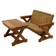 Conjunto de muebles «Scale» · Modernismo mexicano · Madera y palma natural
