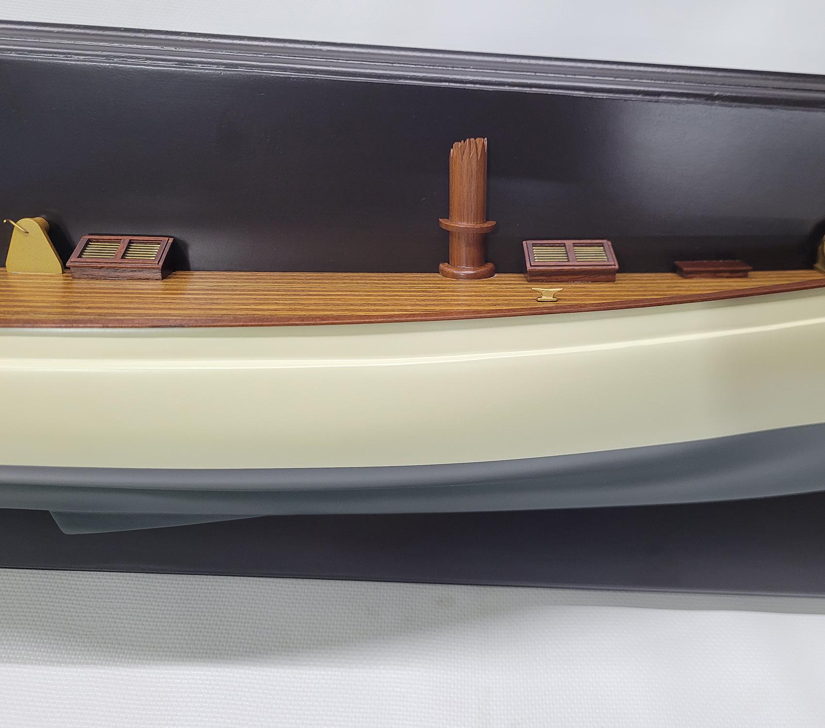 Contemporary Scale Half Model Of Americas Cup Yacht 