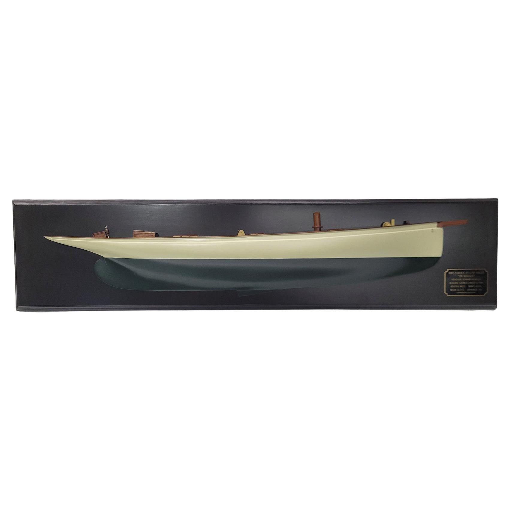 Scale Half Model Of Americas Cup Yacht "Puritan"