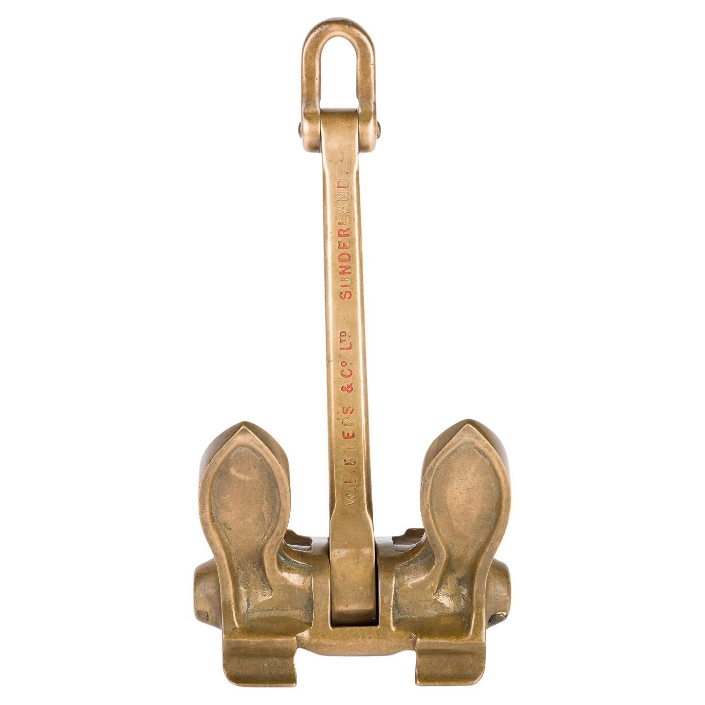 Scale model of a Byers of Sunderland Admiralty pattern stockless anchor